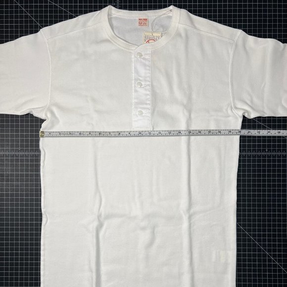 Real McCoy's UNION HENLEY UNDERSHIRT S/S White Size Large 42-44 - Picture 10 of 16